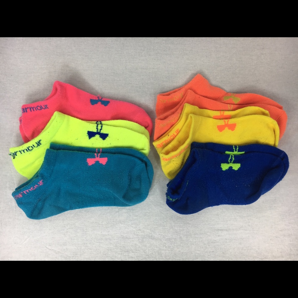 Kids Under Armour Neon Ankle Socks